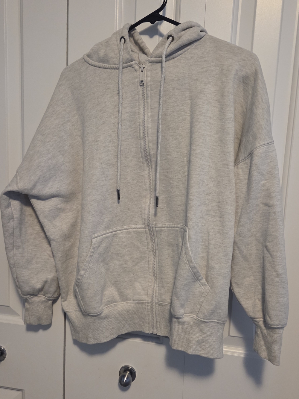 Aeropostale Light Gray Zip-Up Hoodie